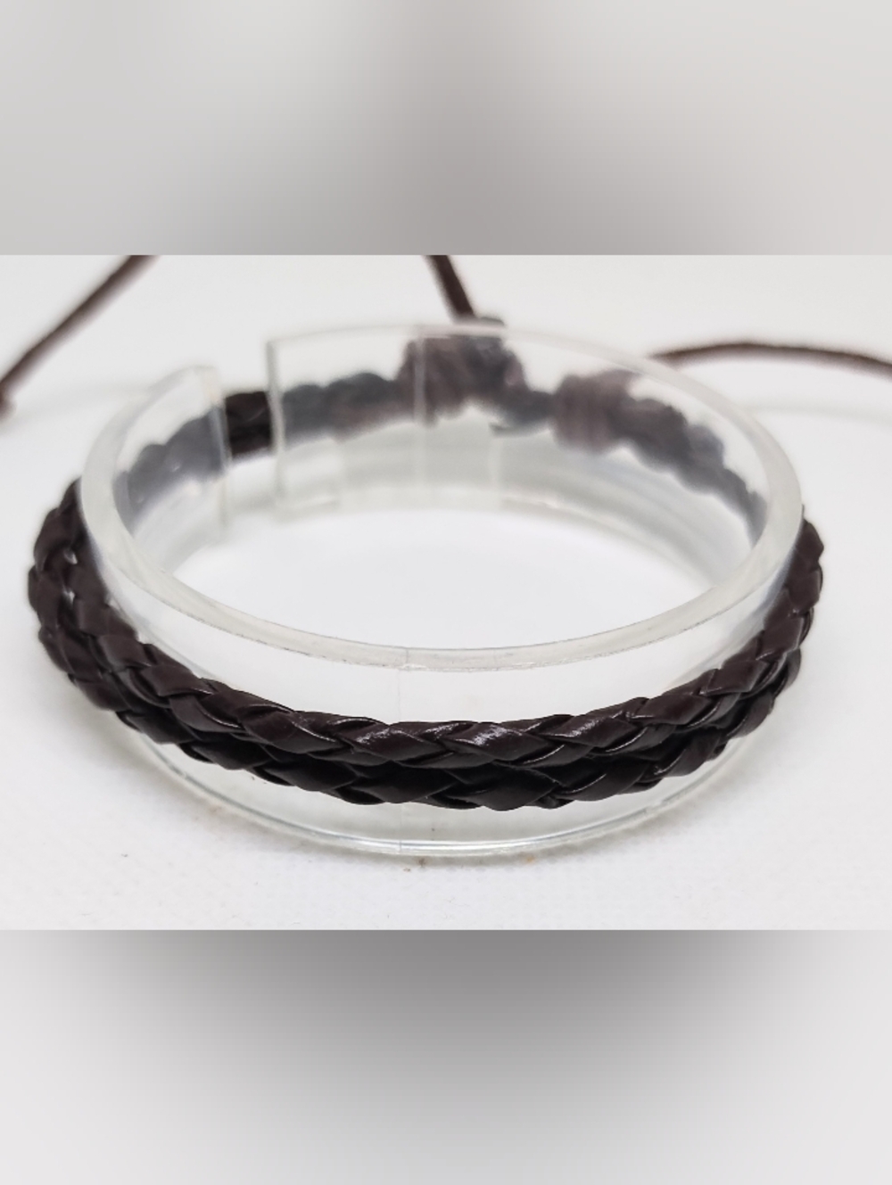 Men's Leather Bracelet Braided Layered Brown New‎ Jewelry G8